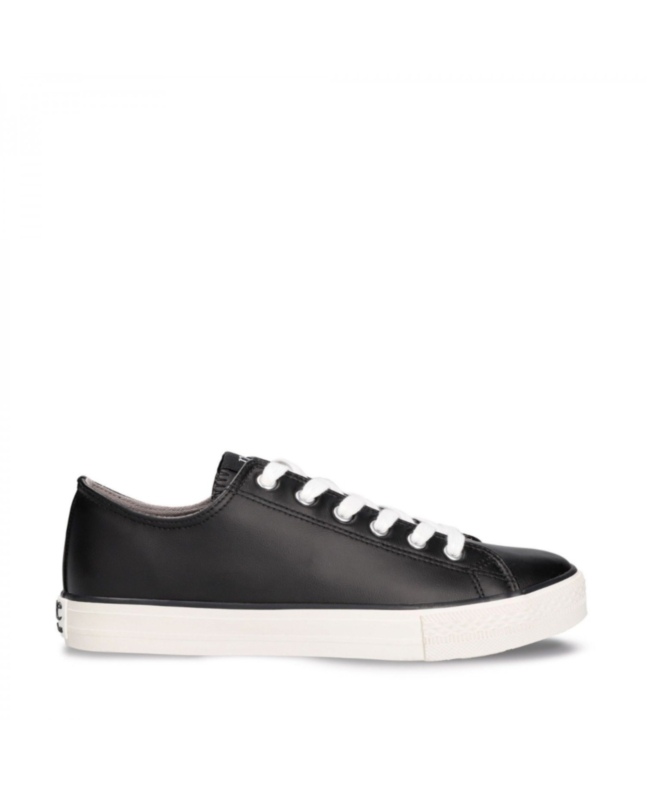 CLOVE BLACK VEGAN LOW TOP SNEAKERS LACE-UP