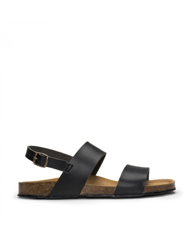 ZANDER BLACK 3 STRAP VEGAN SANDALS