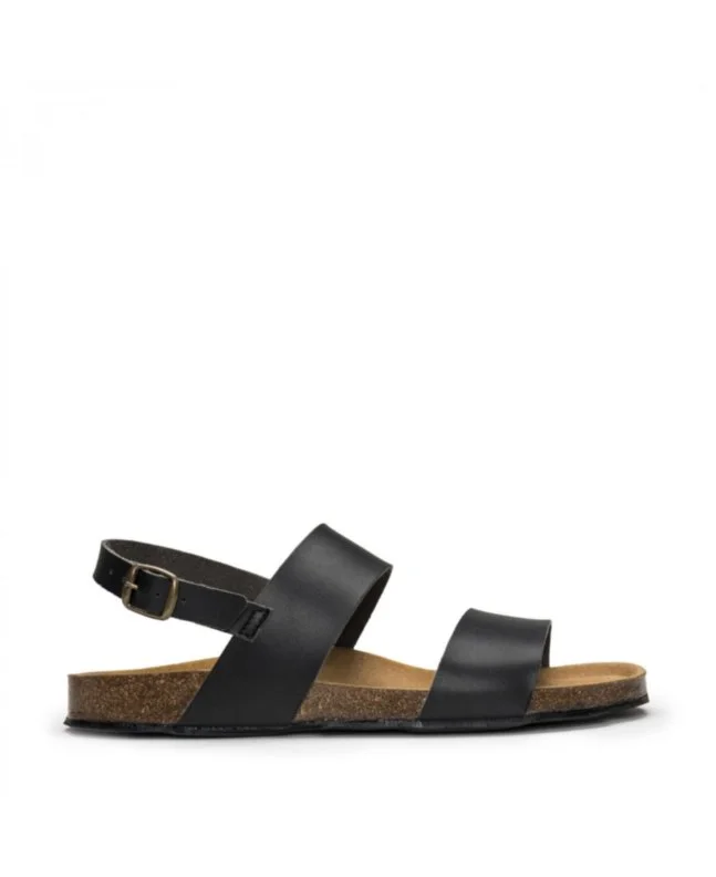 ZANDER BLACK 3 STRAP VEGAN SANDALS